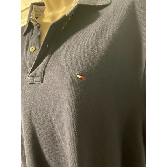 Men's Navy Blue Tommy Hilfiger Polo M - Picture 4 of 6